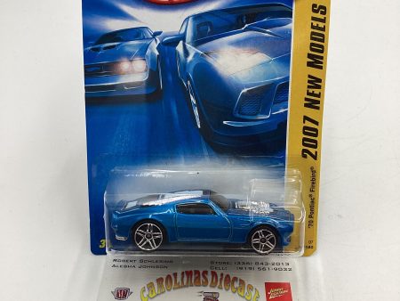 2007 Hot Wheels New Models #16 70 Pontiac Firebird Blue 55H For Sale