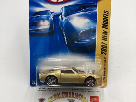 2007 Hot Wheels New Models #16 70 Pontiac Firebird Gold 54H Sale