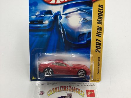 2007 Hot Wheels New Models #14 Ferrari 599 GTB Red SR Online Sale