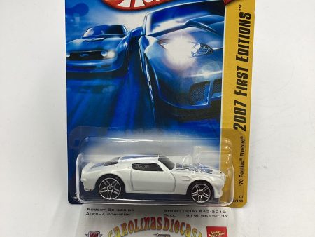 2007 Hot Wheels New Models #16 70 Pontiac Firebird White 57H Hot on Sale