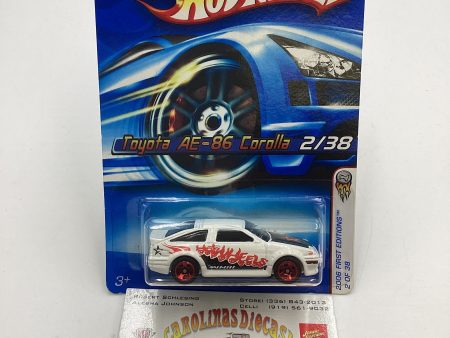 2006 Hot Wheels First Editions #2 Toyota AE-86 Corolla White 93D Cheap