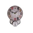 Wall Clock DKD Home Decor 8424001800360 Pendulum Beige Multicolour Iron MDF Wood Vintage 14 x 5 x 19 cm Fashion