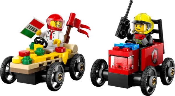 60458 LEGO CITY Pizza vs. Fire Truck Race Car Pack Online Hot Sale