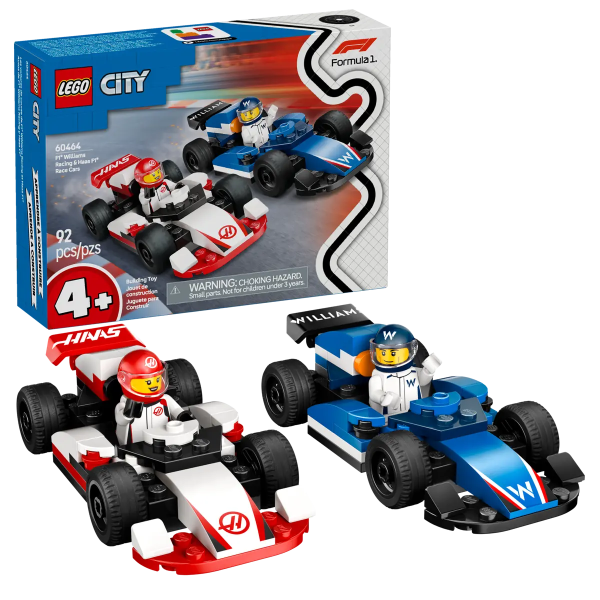 60464 LEGO CITY F1® Williams Racing & Haas F1® Race Cars on Sale