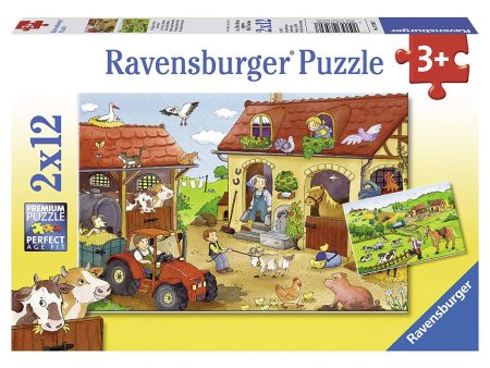 RAVENSBURGER WORKING ON THE FARM 2X12PC Online