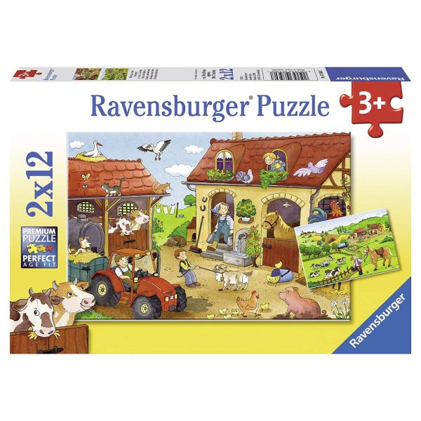 RAVENSBURGER WORKING ON THE FARM 2X12PC Online