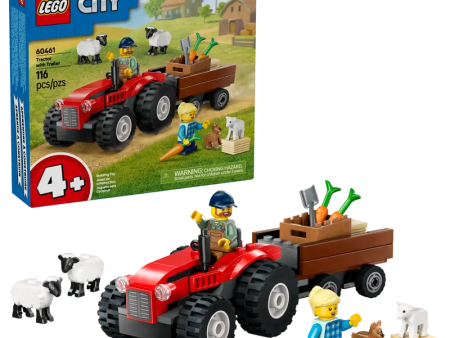 60461 LEGO CITY Red Farm Tractor with Trailer & Sheep Sale