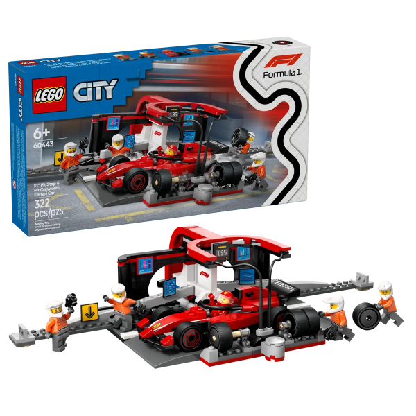 60443 LEGO CITY F1® Pit Stop & Pit Crew with Ferrari Car Cheap