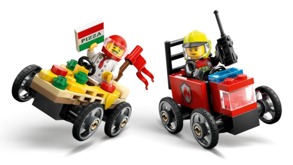 60458 LEGO CITY Pizza vs. Fire Truck Race Car Pack Online Hot Sale