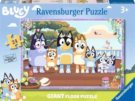 RAVENSBURGER BLUEY GIANT FLOOR PUZZLE 24PC For Sale