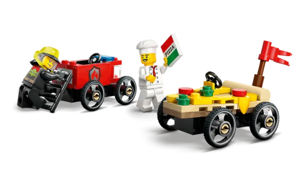 60458 LEGO CITY Pizza vs. Fire Truck Race Car Pack Online Hot Sale