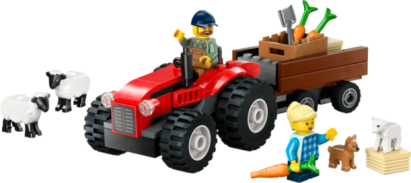 60461 LEGO CITY Red Farm Tractor with Trailer & Sheep Sale